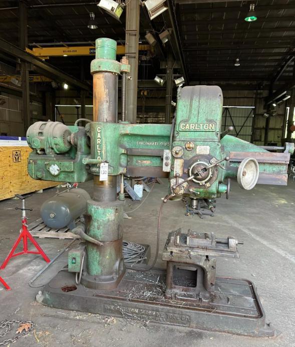 CARLTON 1A RADIAL ARM DRILL. STOCK # 0537526