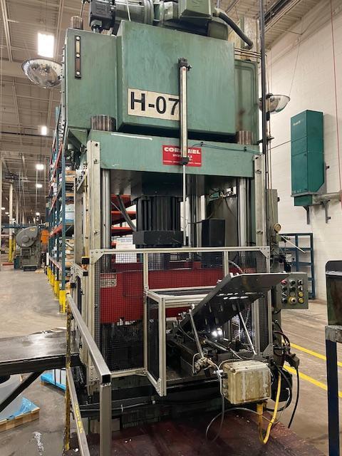 120 TON CORSTEEL 4 POST HYDRAULIC PRESS REBUILT IN 2022