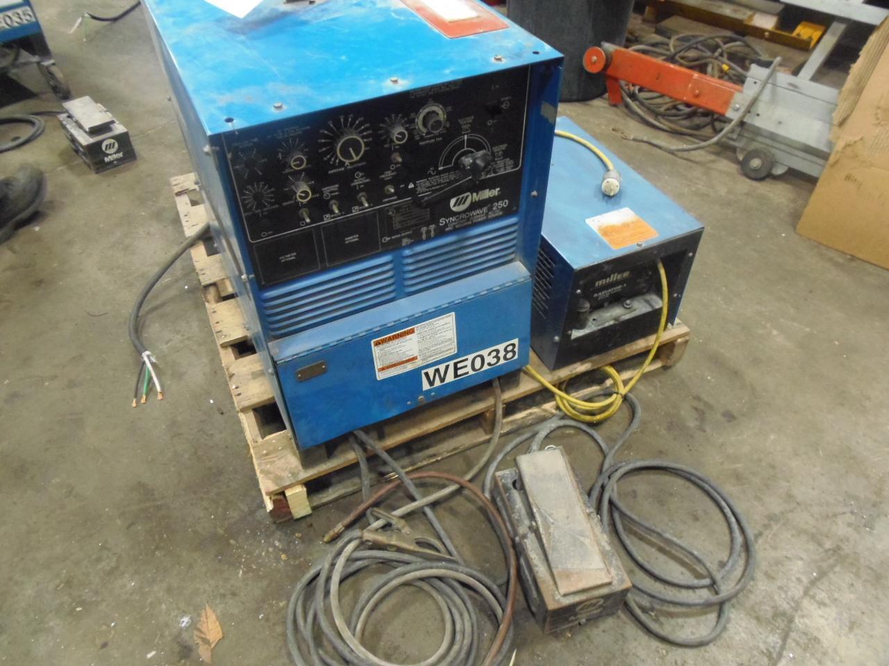 MILLER TIG WELDER, SYNCROMAX 250, MILLER RADIATOR 1 COOLER