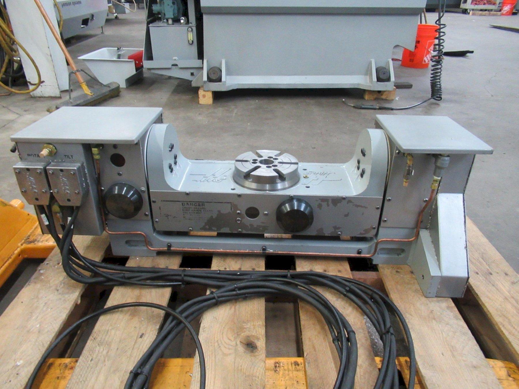 Haas TR-160 2-Axis Programmable Trunnion Table, 6.3" Rotary Platen, Sigma 1  Brushless Drives, Air Brake