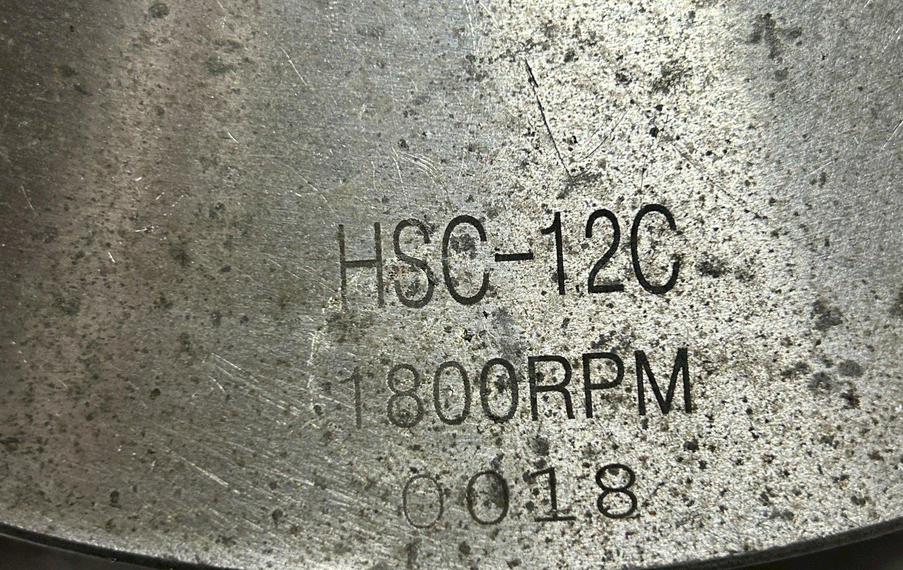 12" AUTO STRONG HSC-12 3-JAW SCROLL CHUCK, Plain Back, Solid Jaws, 1800 RPM Max Speed, 4200 kgf Gripping Force.