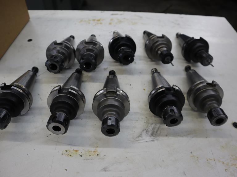 CT40 Taper Tool Holders; (3) ER20 Collet Holders, (7) ER16 Collet Holders- Auction Item