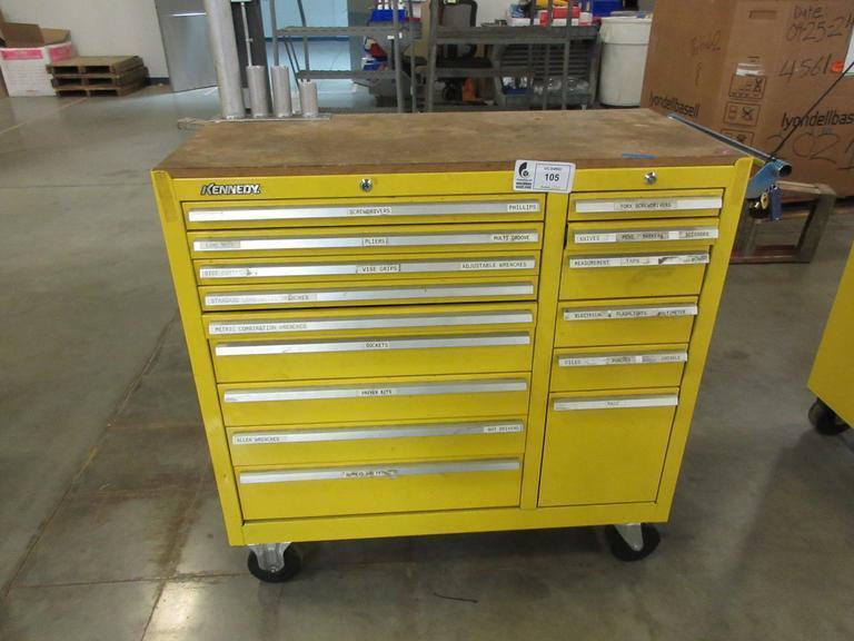 Kennedy 15-Drawer Locking Tool Chest, Portable with Keys and Contents- Auction Item