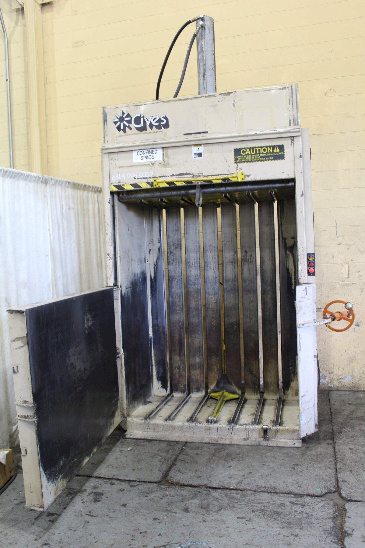 CIVES TENCO MODEL #HP-50 VERTICAL CARDBOARD BALER: STOCK #72299