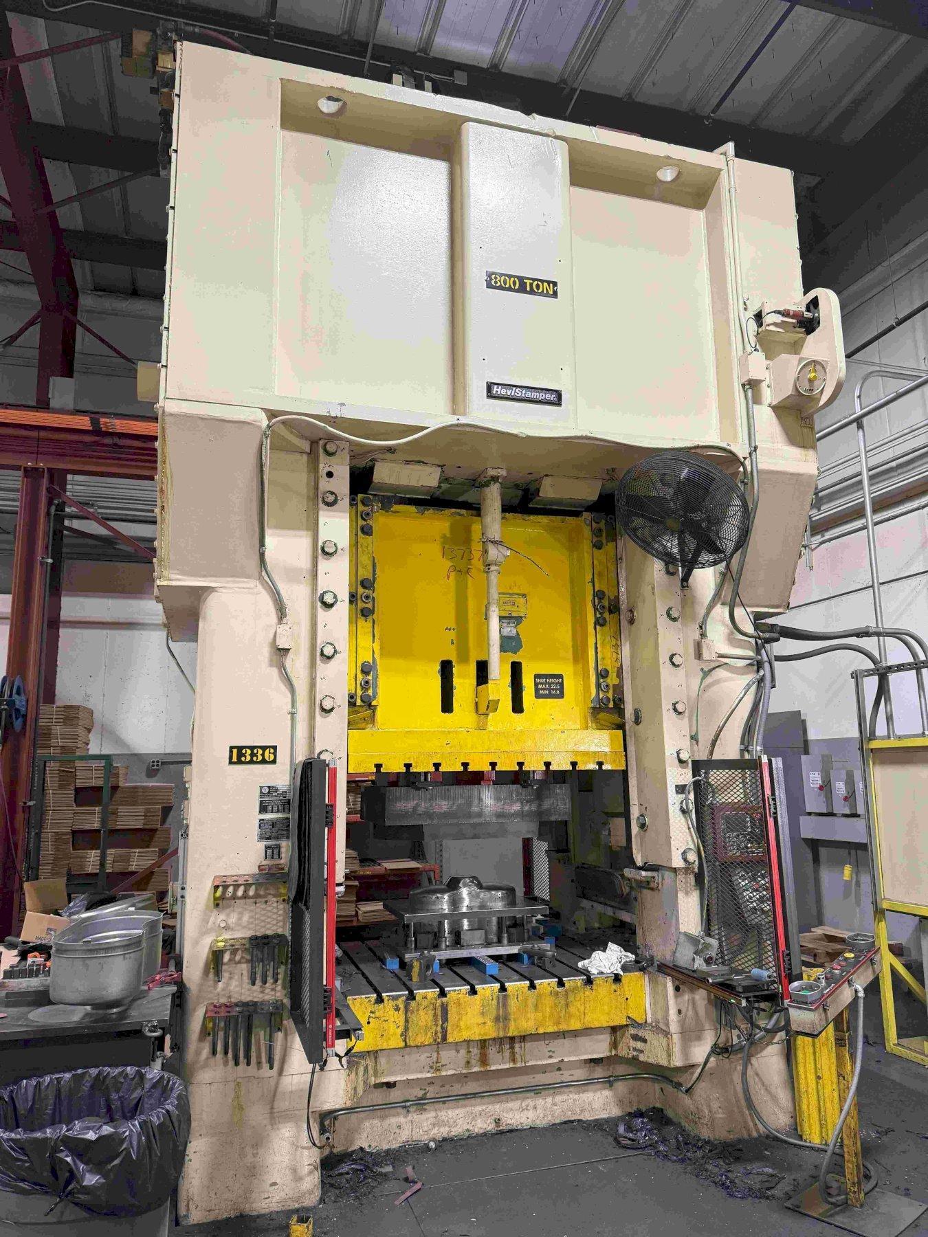 800-ton Minster E2-800-60-48 Hevi-Stamper Straight Side Stamping Press For Sale