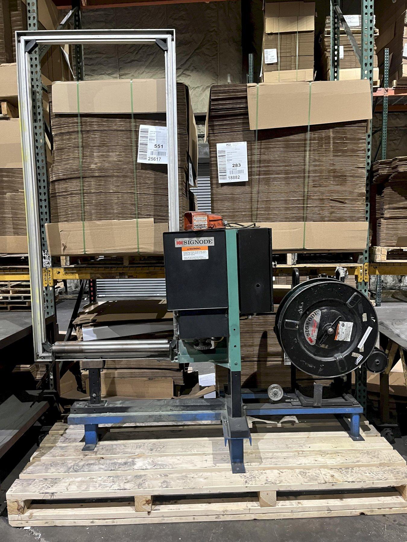 SIGNODE MCD-510 LF AUTOMATIC BANDING MACHINE. STOCK # 1005025