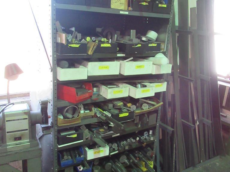 Metal Cabinet with Contents Including Assorted Round Bar, Flat Stock and MORE!- Auction Item