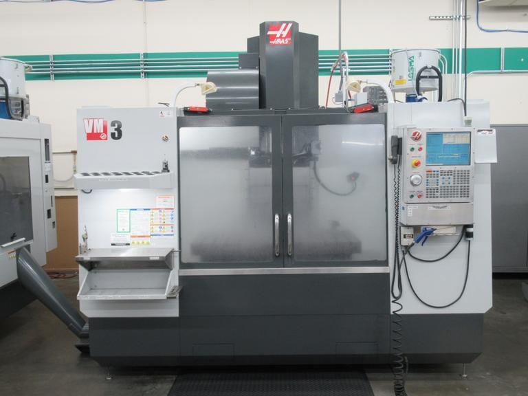 Haas VM-3 CNC Vertical Machining Center, Haas MainCon Ctrl, 4th & 5th Axis Drive, 1000 PSI TSC, Probing, High Speed Machining, 24+1, RJH- Auction Item