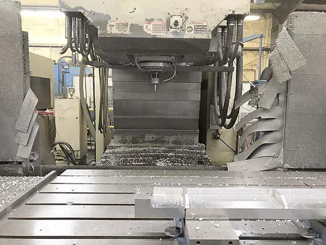 SNK FSP-120V 5-Axis Profiler, Fanuc 16M CNC, 125" x 48" Table, X=120",Y=50", Z=24", A&B Tilt Swivel Spindle, 50-Taper, 10000 RPM, 24 Station Tool Changer, 1999.