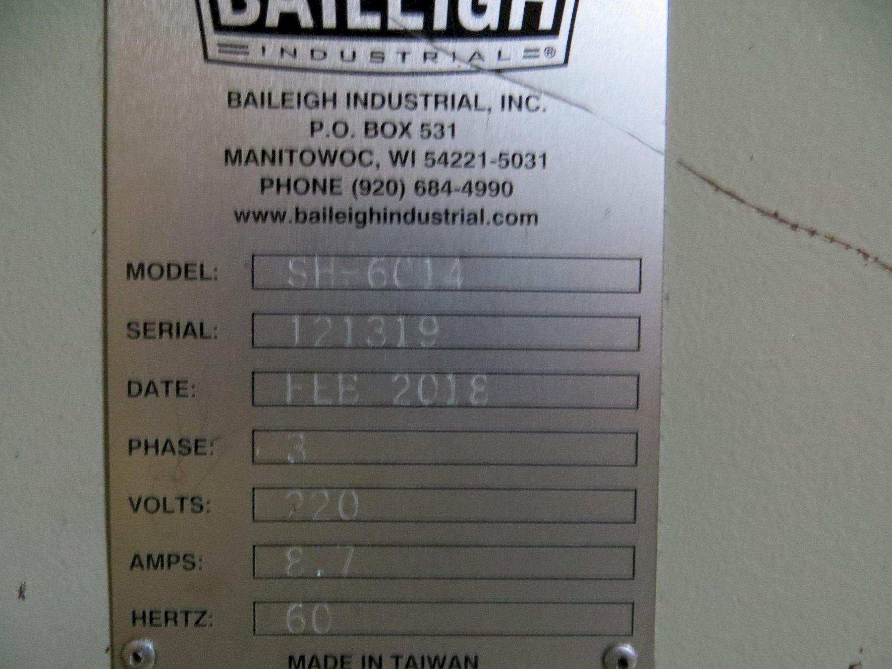 14 Ga x 5 ft, Baileigh Hydraulic Shear Model SH-6014