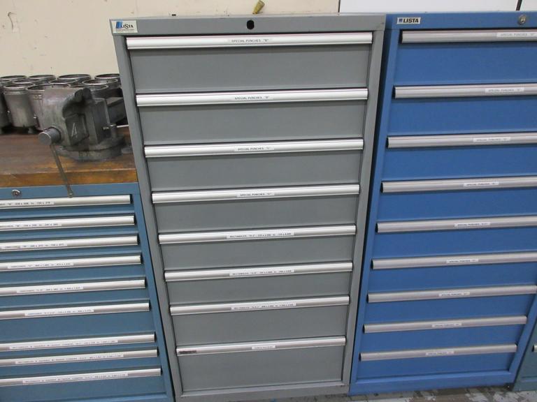 Lista Cabinet with 8 Drawers and Contents 112 Style and Marathon 112  Special Punches for CNC Turret Punch- Auction Item