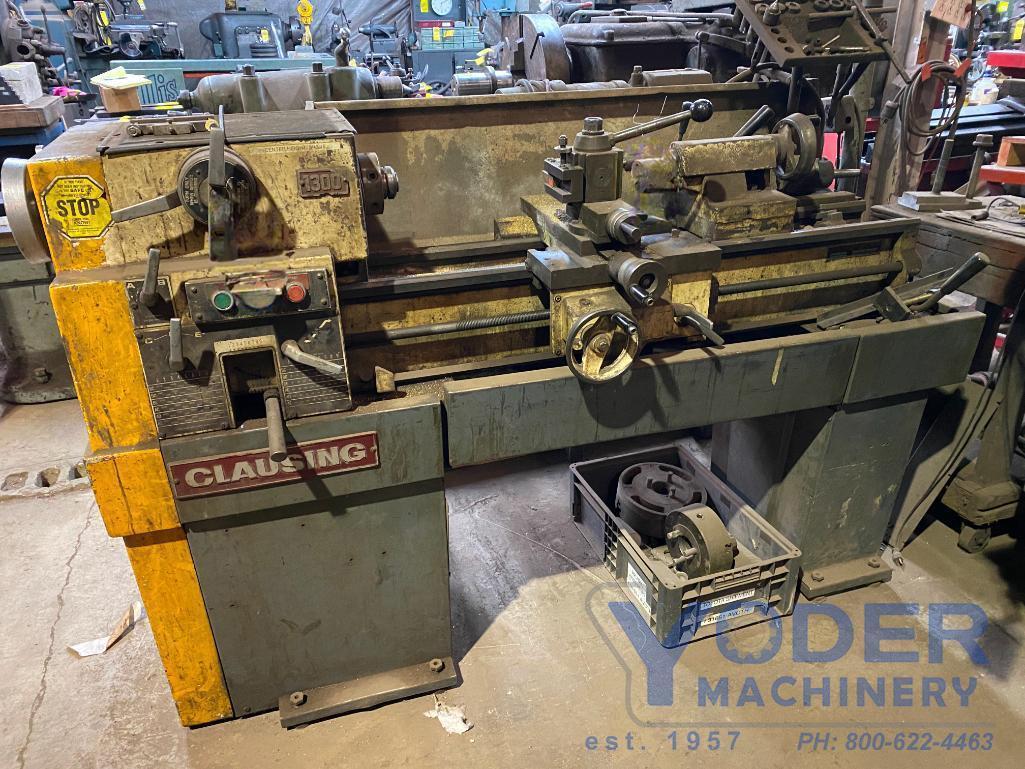 13" X 36" CLAUSING  MODEL 1300 ENGINE LATHE  STOCK #77584