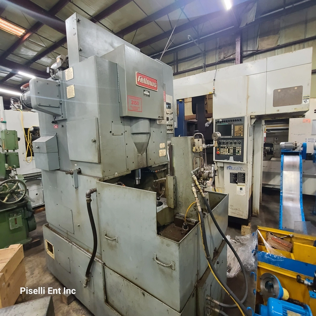 Fellows model 10-2 Gear shaper , 3" riser 14" diameter , pinion support tailstock , variable speed drive s/n 36880, excellent from prototype shop in Michigan