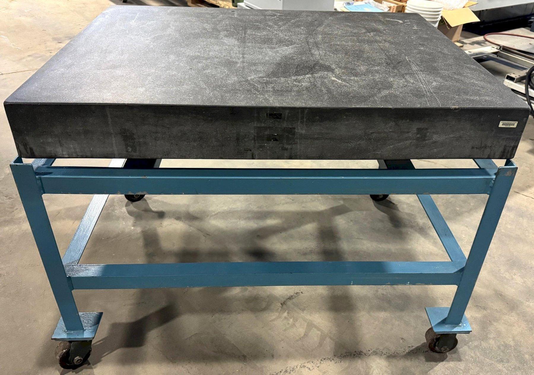 36" x 48" Granite Surface Plate, 6" Thick, Black Granite, Stand