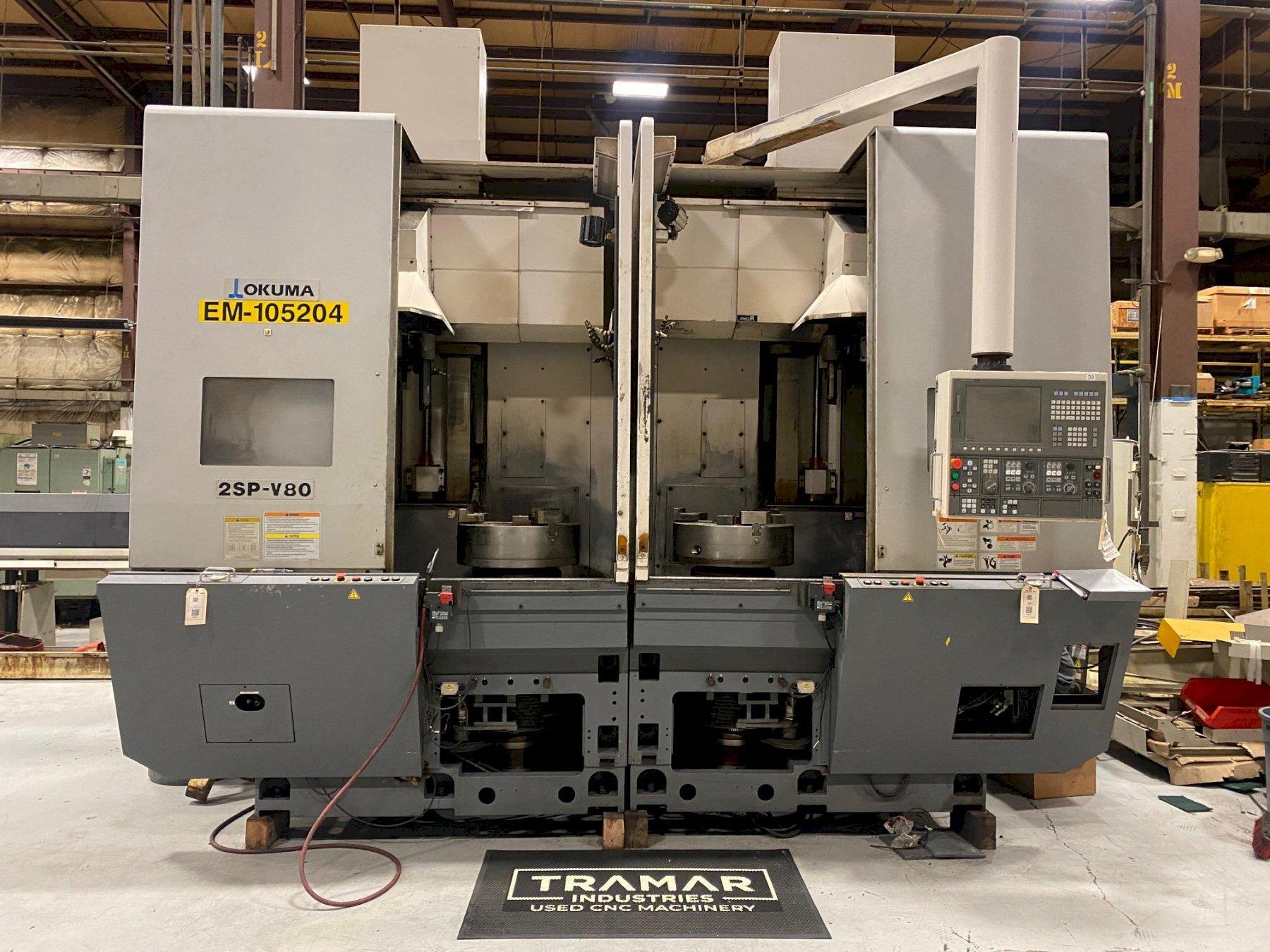 Okuma 2SP-V80 Used CNC Vertical Turret Lathe For Sale - 2008