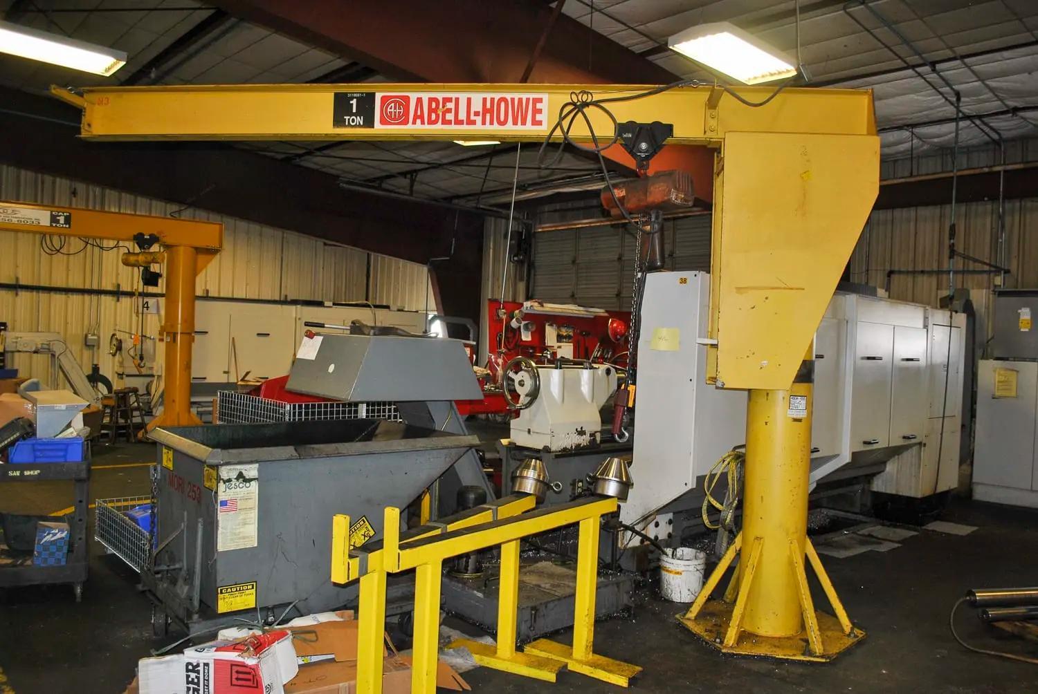 1 - PREOWNED ABELL-HOWE 1 TON JIB CRANE