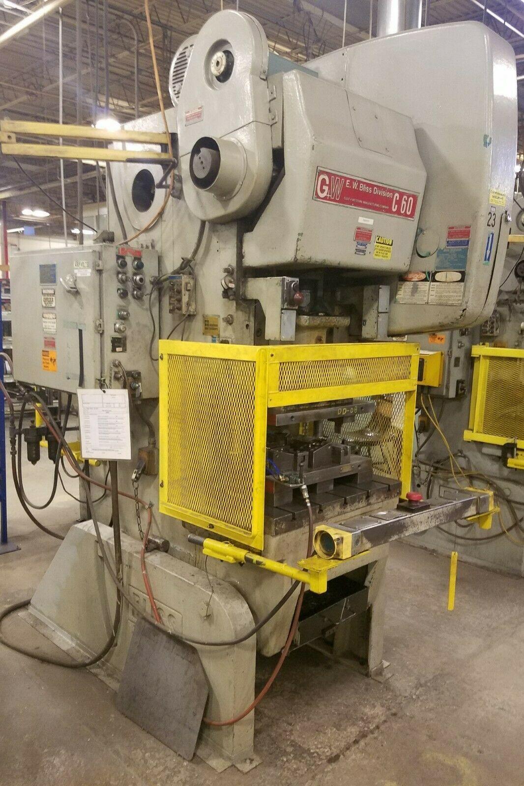 60 ton Bliss C-60 OBI Flywheel Press, New 1980