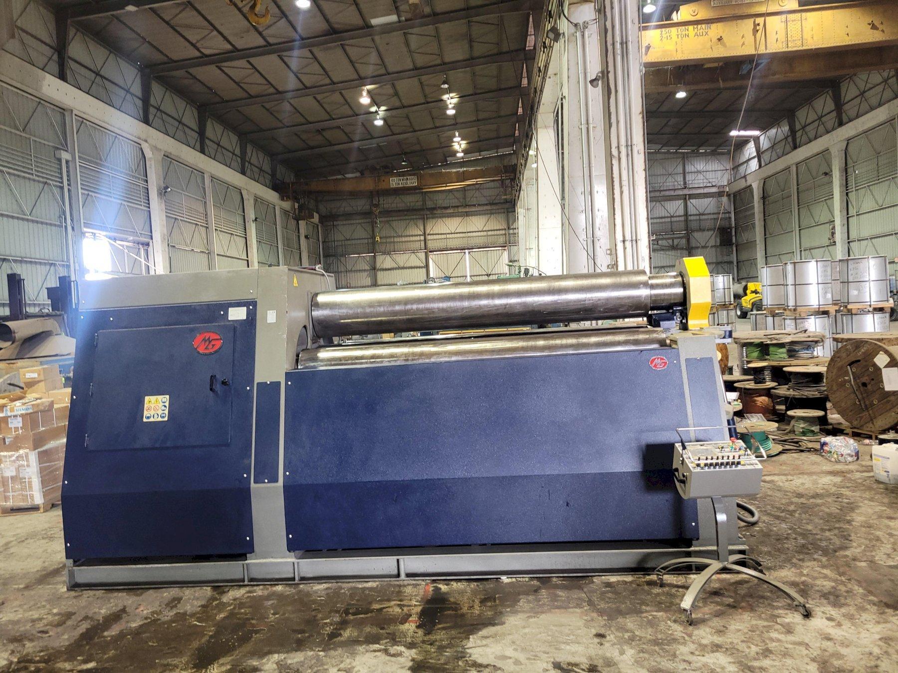 1.57" x 10' MG Hydraulic 4-Roll Plate Bending Rolls, 2012, as new