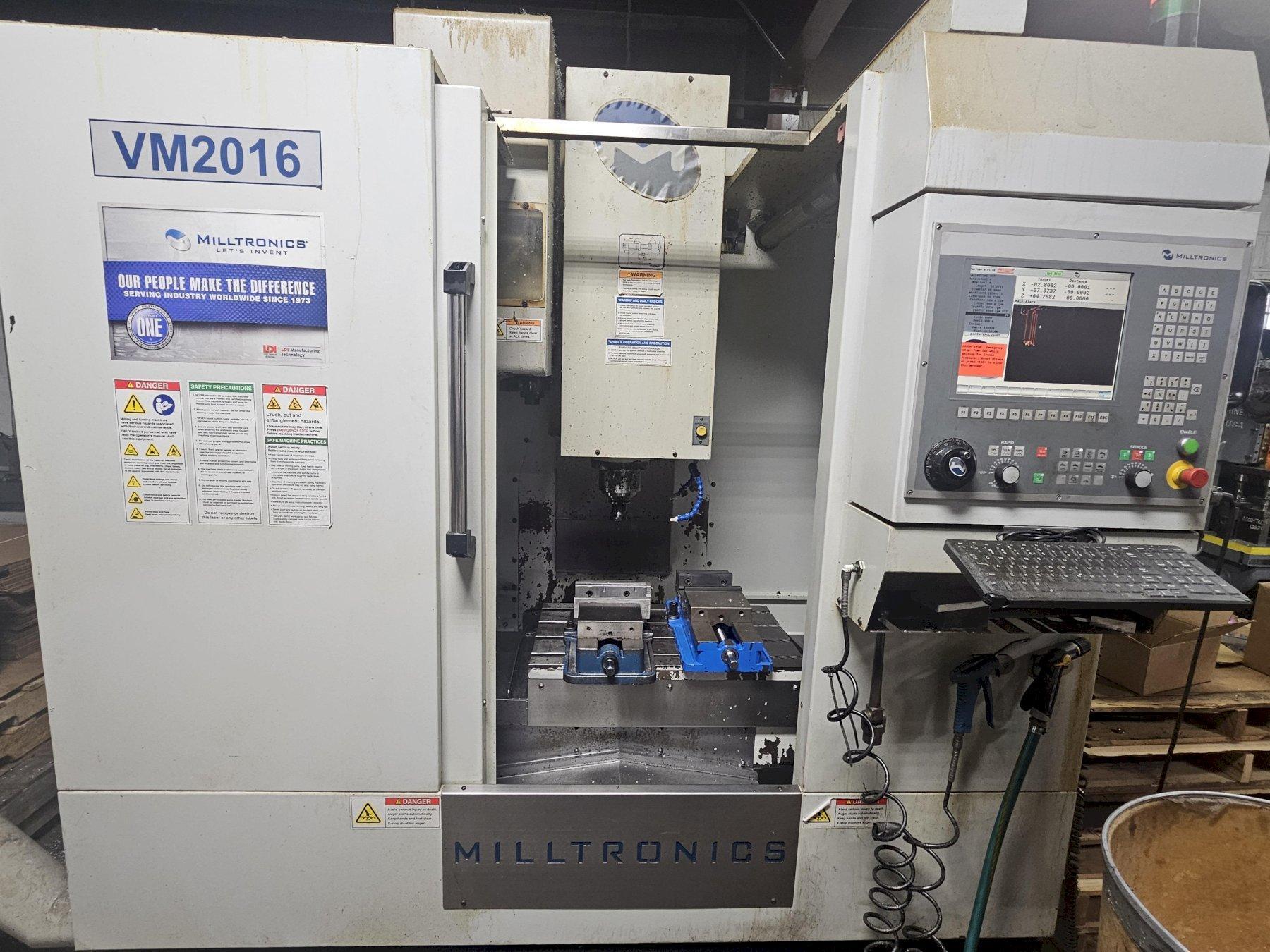 Milltronics Model VM2016 CNC Vertical Machining Center, S/N 12886.