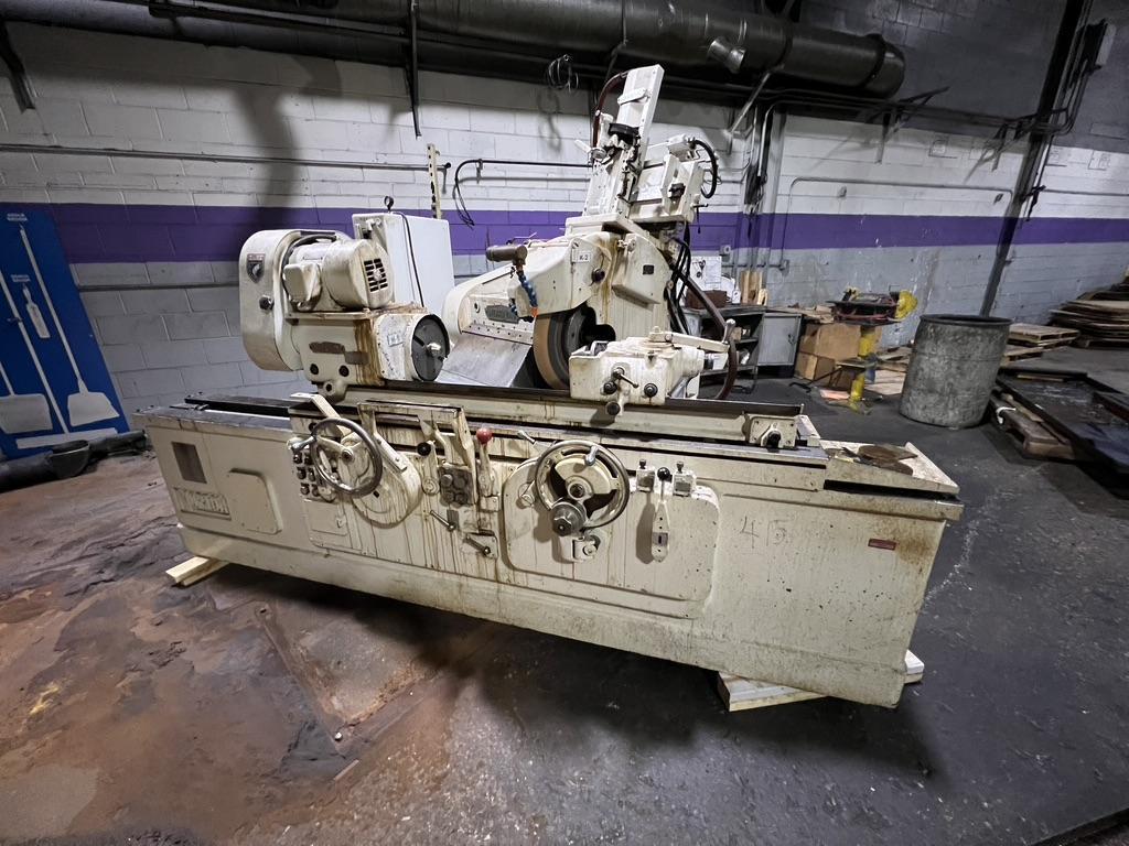 10 x 36 NORTON ANGLE HEAD CYLINDRICAL GRINDER WITH BEHIND THE WHEEL DRESSER