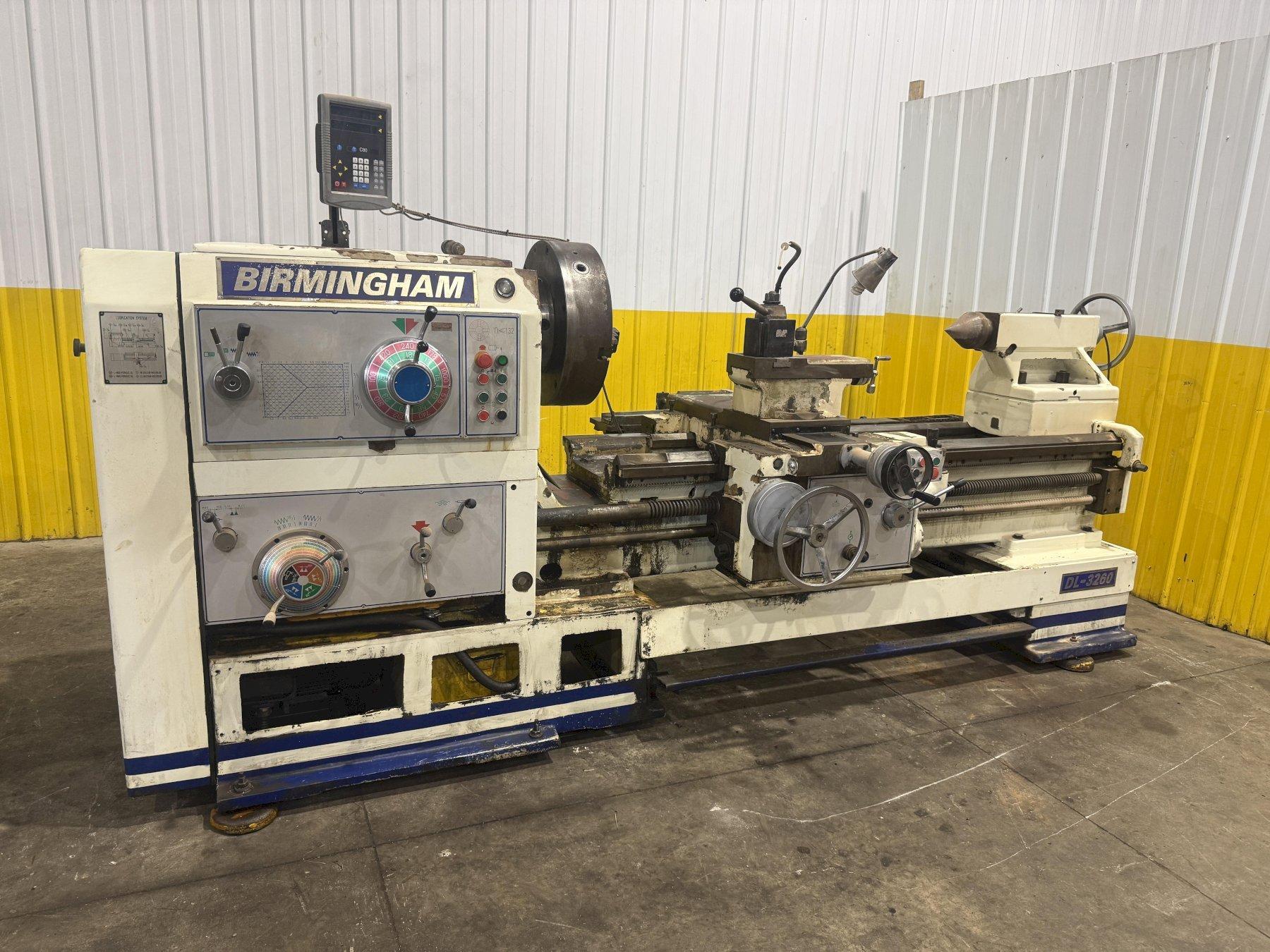 32" X 60" BIRMINGHAM MODEL #DL3260 GAP BED ENGINE LATHE 2006 5" HOLE : YOBRO #25339