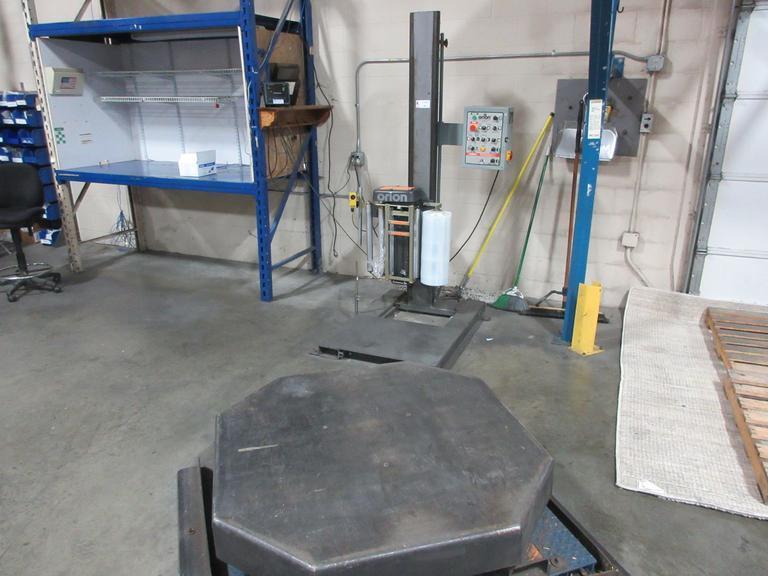 Orion Packaging Inc. Semi Automatic Shrink Wrapper and Pallet Scale, Max Load 55"x55"x82" 4000lbs Dynamic, 8000lb Static Capacity- Auction Item