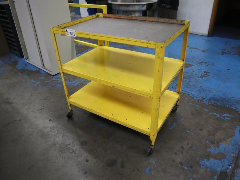 Rolling Metal Shop Cart, 3 Shelf- Auction Item