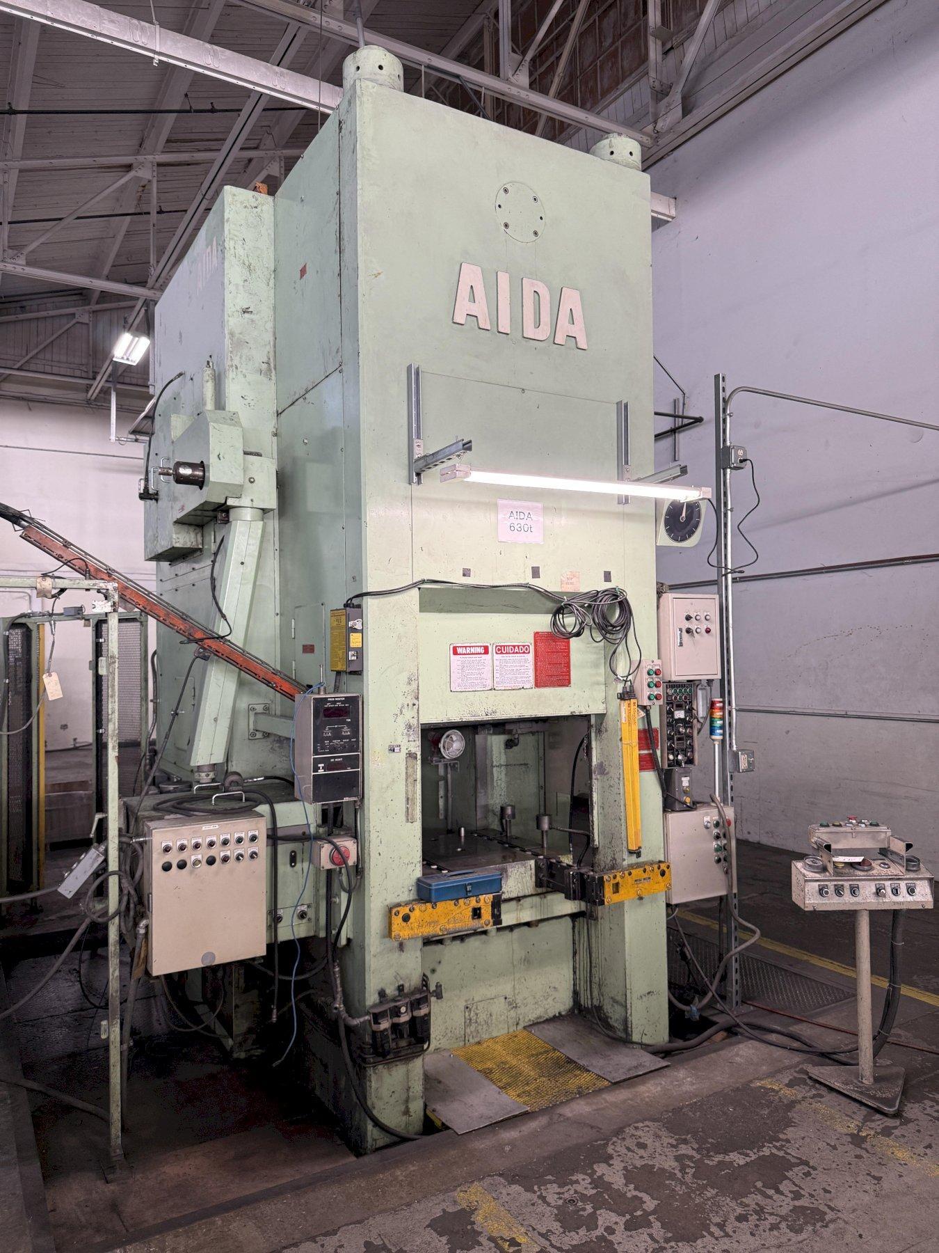 630 TON AIDA MODEL #K-630 KNUCKLE JOINT PRESS, NEW 1991: YOBRO #25820