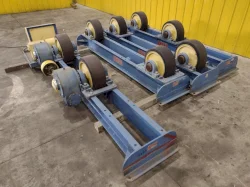 40 TON (80,000 LBS) x 15' WEBB MODEL R-500 POWERED TANK TURNING ROLLS; 1 DRIVE & 3 IDLERS