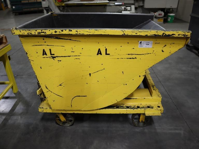 Scrap Hopper, Portable, Dumping Mechanism, Fork Slots- Auction Item