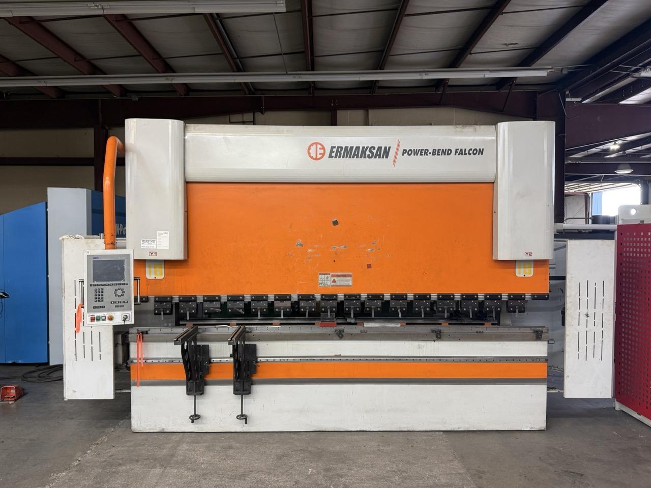 242 Ton x 12′ Ermak Power Bend Falcon Press Brake, -2014, CNC Backguage