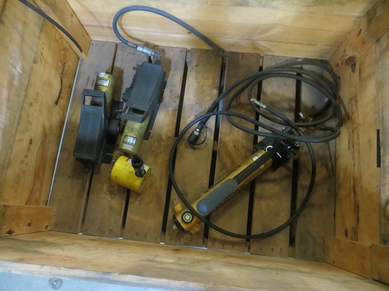 Enerpac Hand Pump and (2) Enerpac PA-133 Hydraulic Pump, Enerpac Hydraulic Ramp- Auction Item