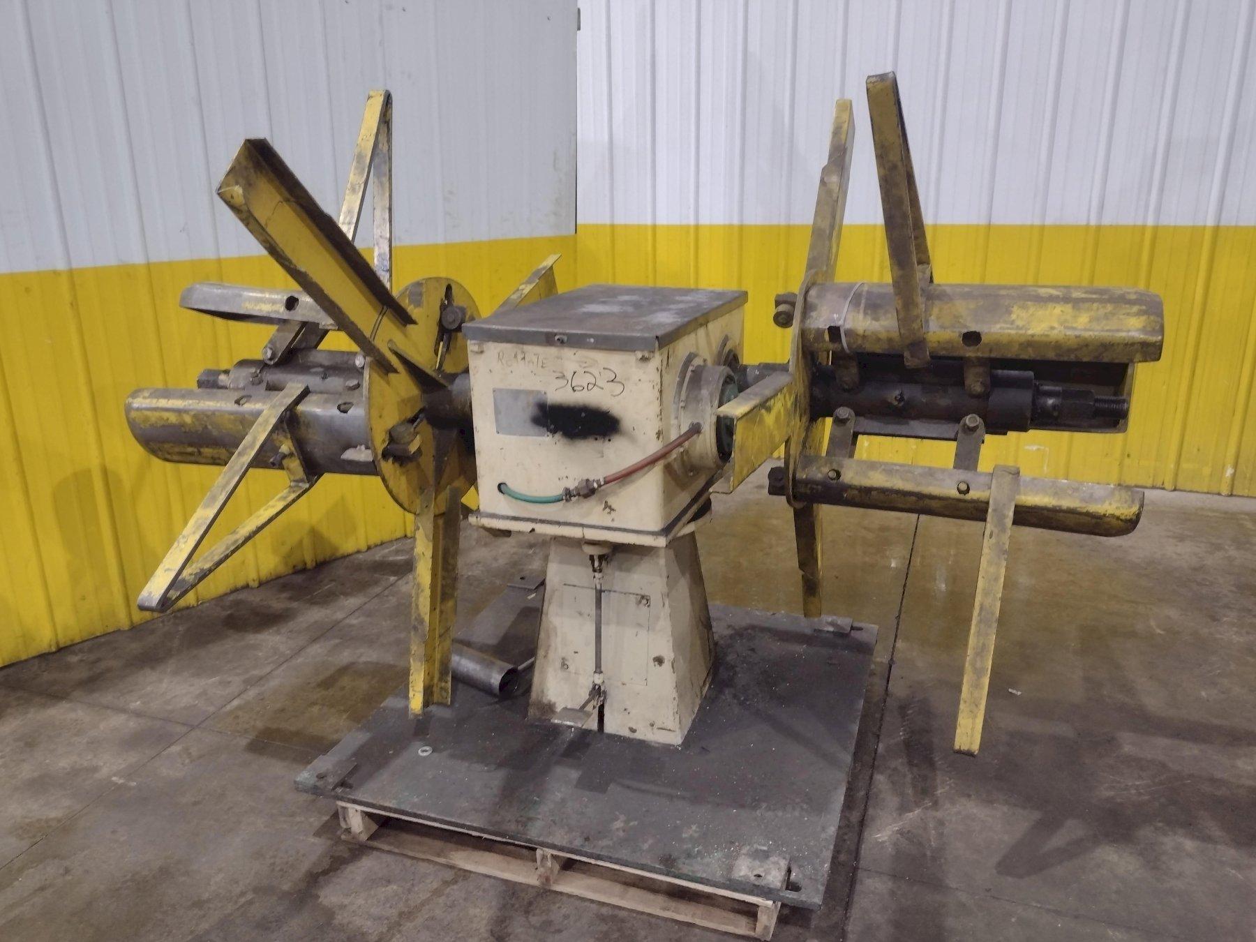 4,000 LB AMERICAN MODEL #70 DOUBLE END PULL OFF COIL REEL UNCOILER: YOBRO #24854