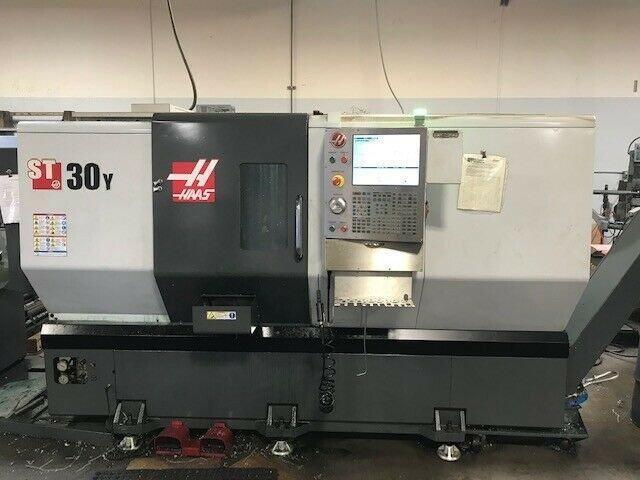 Haas ST-30Y CNC Turning Center with Live Tooling (Y) Axis, Parts Catcher and Servo 300 Barfeed