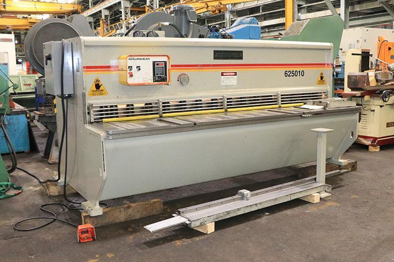 1/4" x 10' ACCURSHEAR HYDRAULIC POWER SHEAR MODEL: 625010