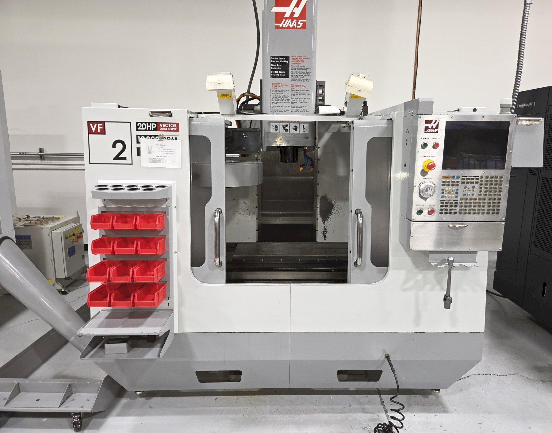 Haas VF-2D Vertical Machining Center 2007 equipped with Coolant Tank, Chip Auger Hours: Cycle Time 3,965 and Cutting Time 2,538