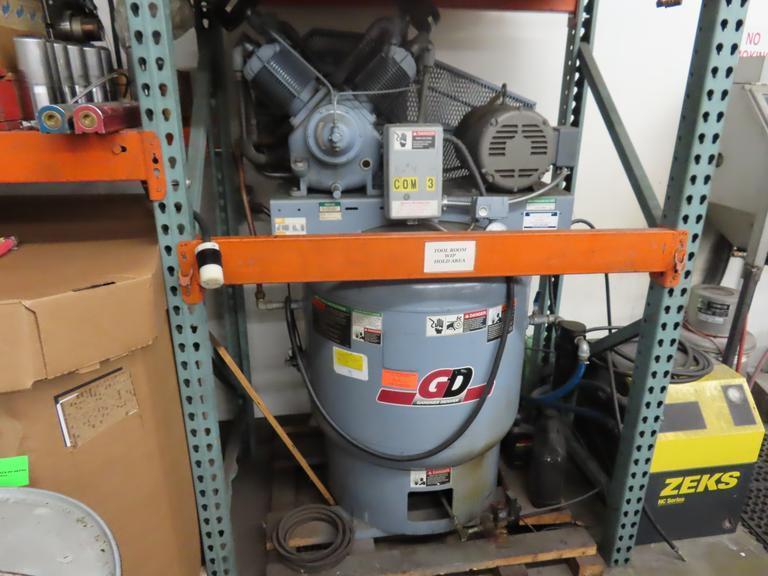Gardner Denver VR7-8 7.5 HP Piston Type Air Compressor with 80 Gallon Reservoir Tank- Auction Item