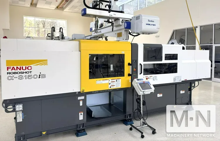 165 TON 8.8 OZ MILACRON ALPHA-S150iB ROBOSHOT INJECTION MOLDING MACHINE MFG 2021