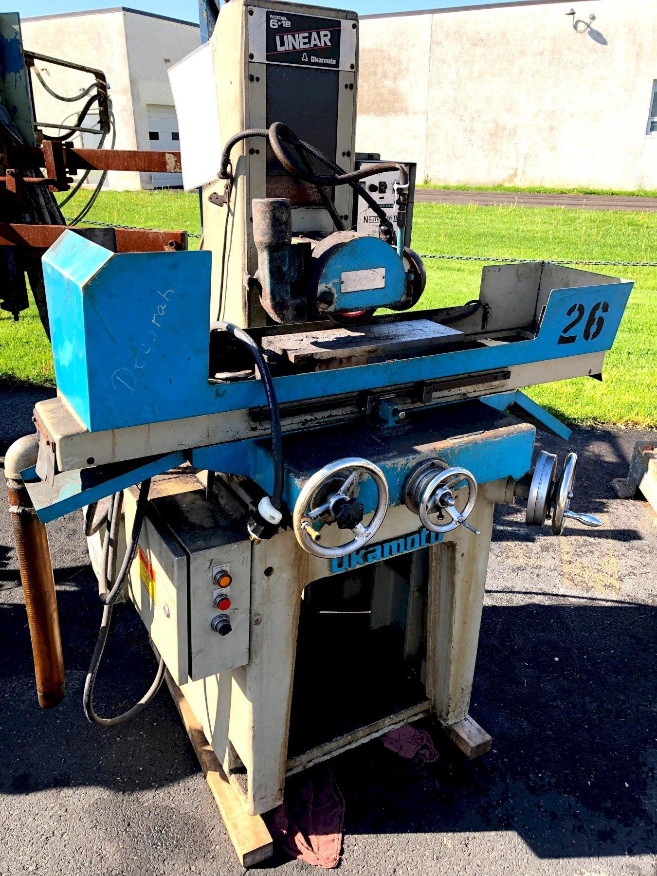 Okamoto Linear Model 618 6"X 18" Surface Grinder
