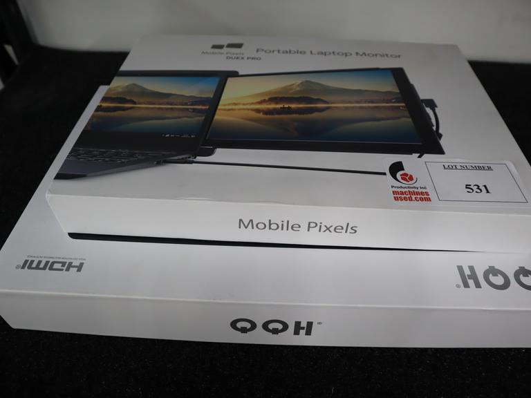 QQH and Mobile Pixels Portable Laptop Monitors in Boxes- Auction Item