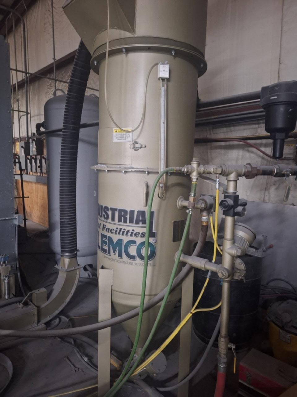 Clemco 7’W x 8’H x 14’L Abrasive Blast Room w/ Media Recovery & Dust Collector, 2015