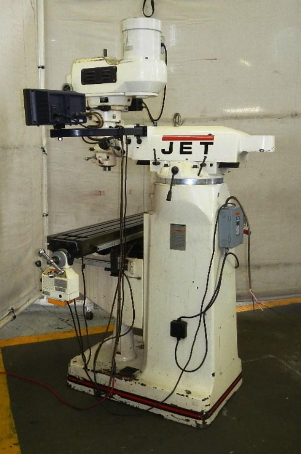 9" x 49" JET Vertical Milling Machine Model JTM-4VS,  3 HP