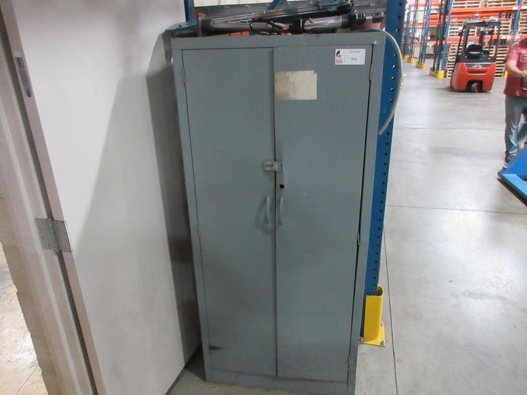 2 Door Metal Storage Cabinet with 4 Adjustable Shelves- Auction Item