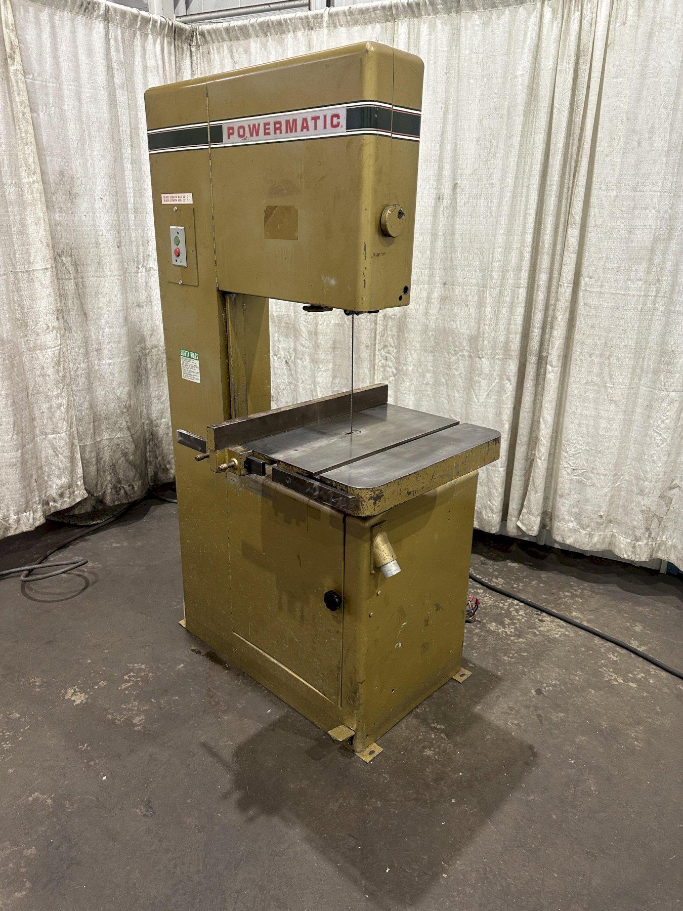 20" POWERMATIC MODEL #81 VERTICAL BAND SAW: STOCK #77930