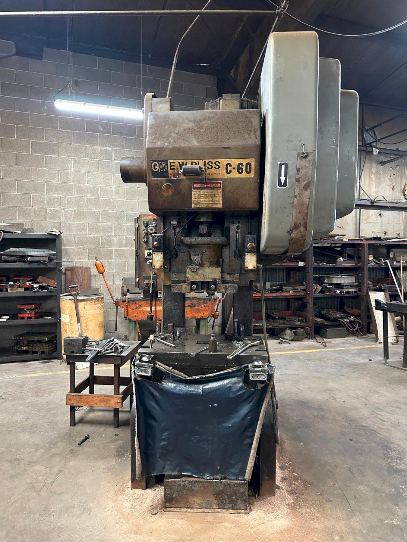 60 TON BLISS MODEL #C-60 OBI PUNCH PRESS 4" STROKE : YOBRO #26142