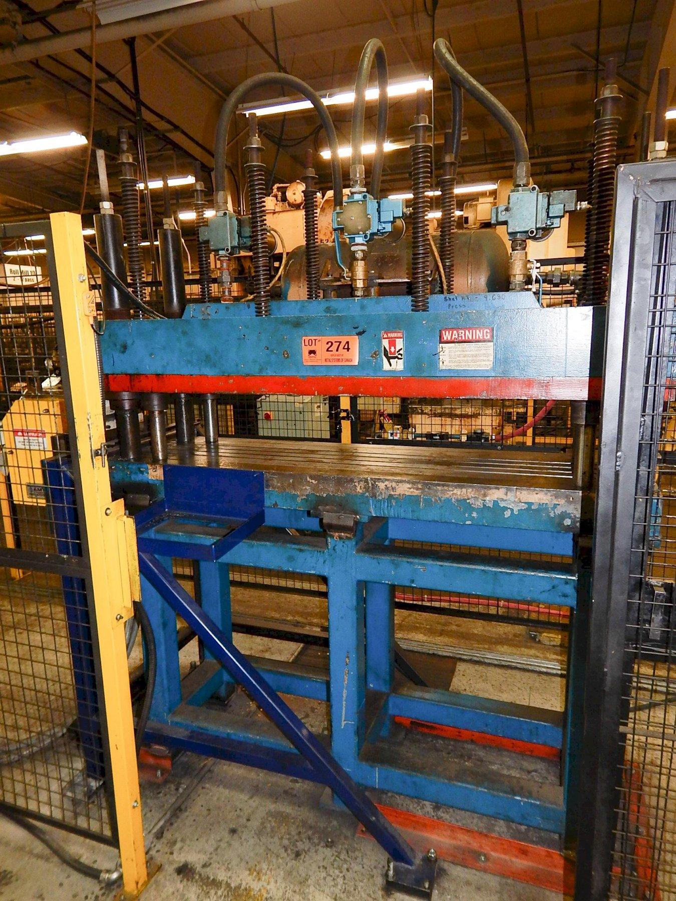 21 TON 4 POST AMERICAN 72' X 20' AIRRAM TYPE CUTOFF PRESS: STOCK #69906