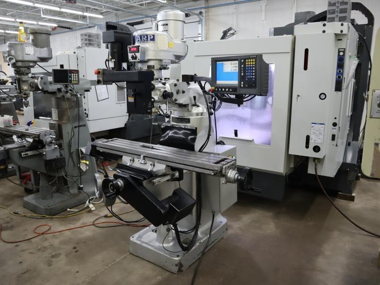 Sharp LMV-50/DVS 3-Axis CNC Vertical Knee Mill, Acu-Rite MILLPWR CNC Control, Electronic Variable Speed Drive