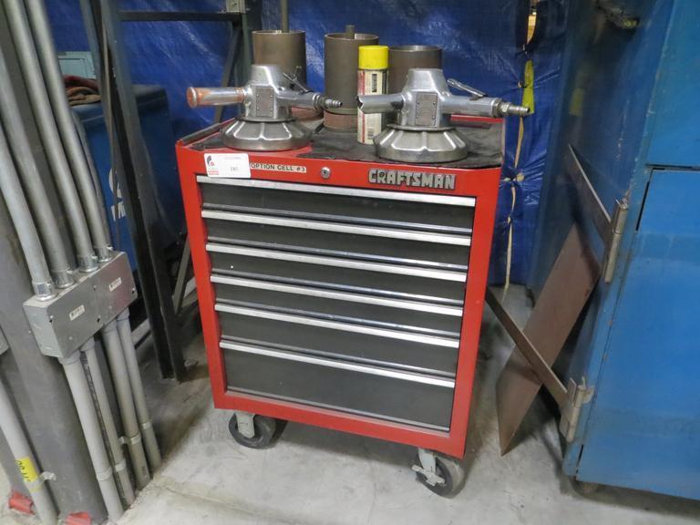Craftsman 6 Drawer Rolling Tool Box w Hand Tools, Air Tools - Contents- Auction Item