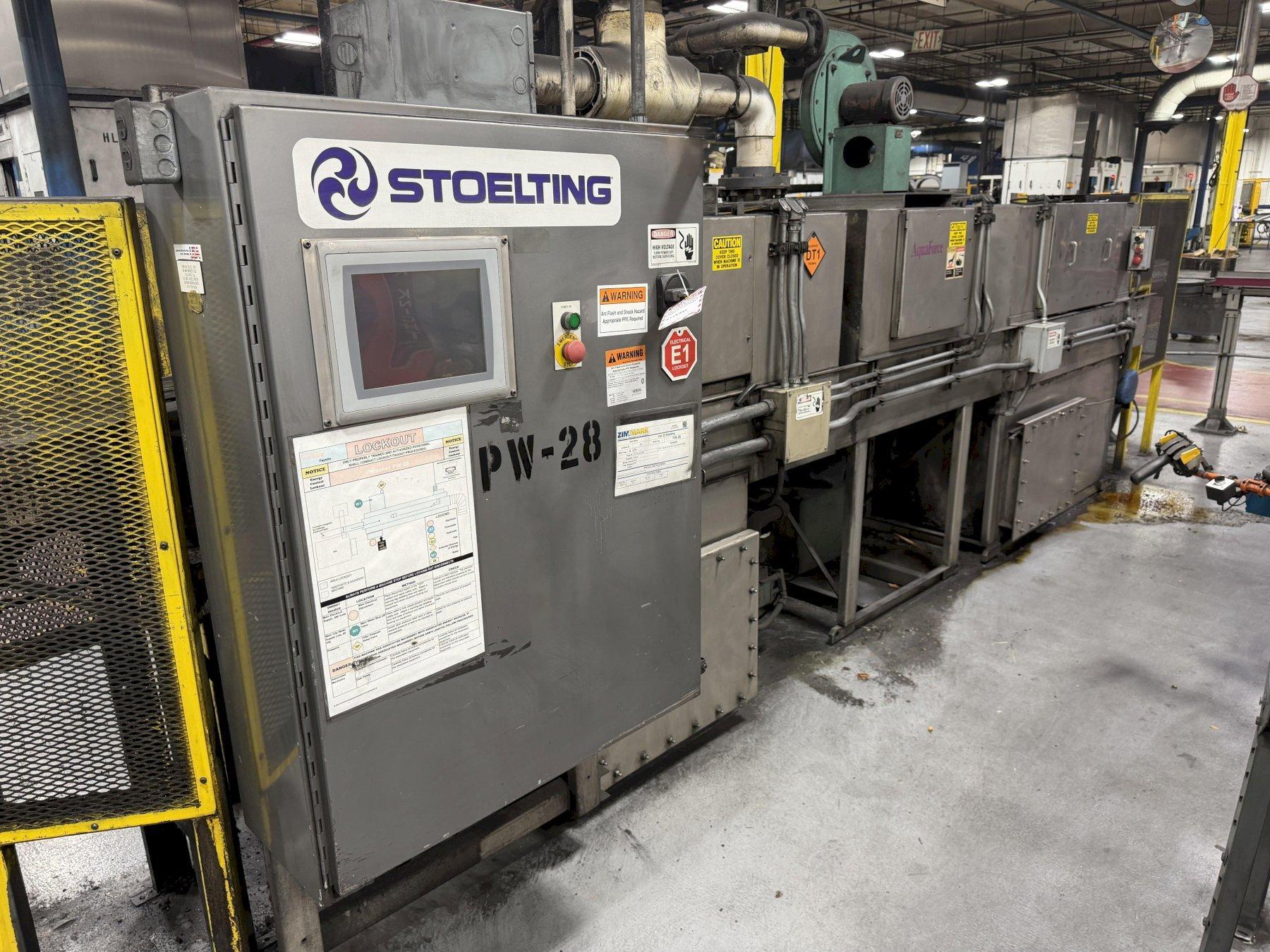 12" X 12" STOELTING MODEL #AQF-112 AQUAFORCE STAINLESS STEEL GAS FIRED CONVEYOR STYLE PARTS WASHER: YOBRO #26167
