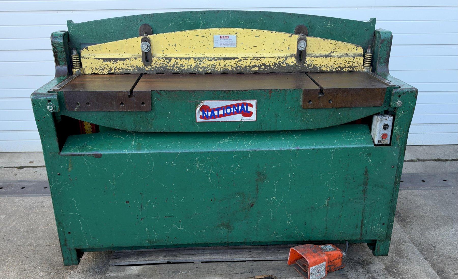 National 52" 10 Gauge Hydraulic Shear